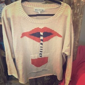 Pink graphic sweater